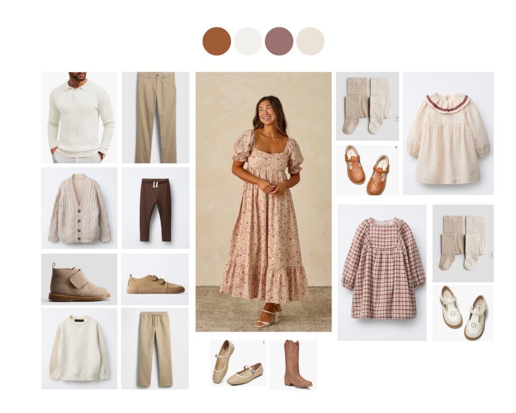 Ideas for fall outfits for family pictures with Chelsea Nichole Photography in Grand Forks, ND. 