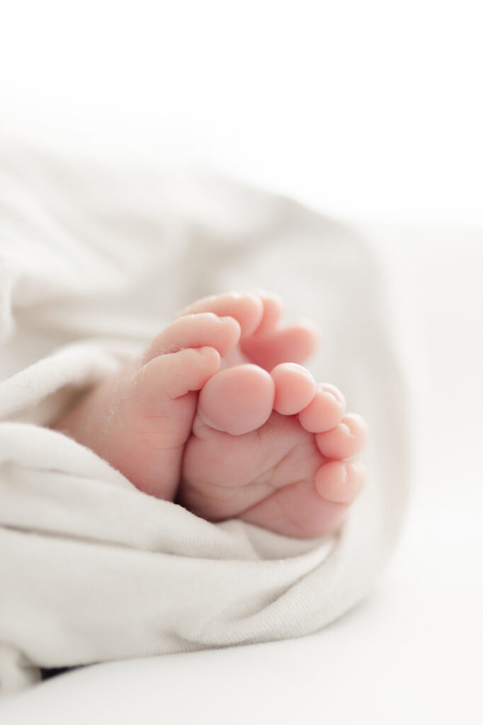 Timeless newborn detail image showing delicate features